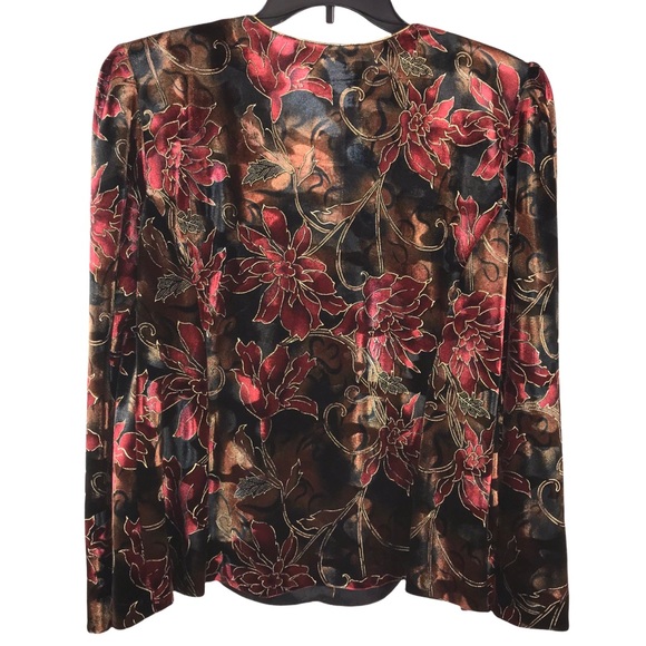 Vintage Velvet Etched Fancy Floral Jacket - Picture 5 of 10